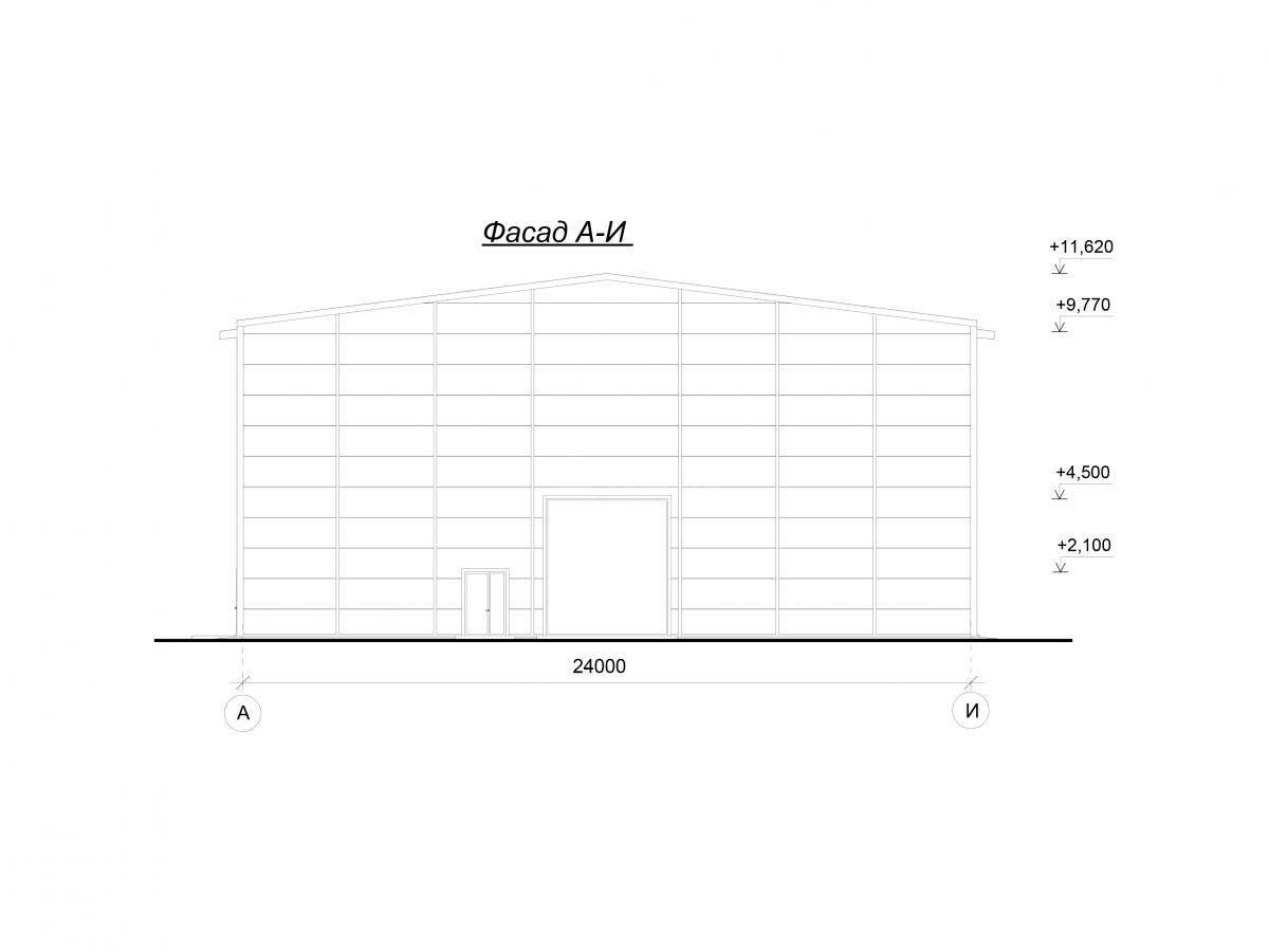 Планировка Производственный корпус из сэндвич-панелей -  фото 8