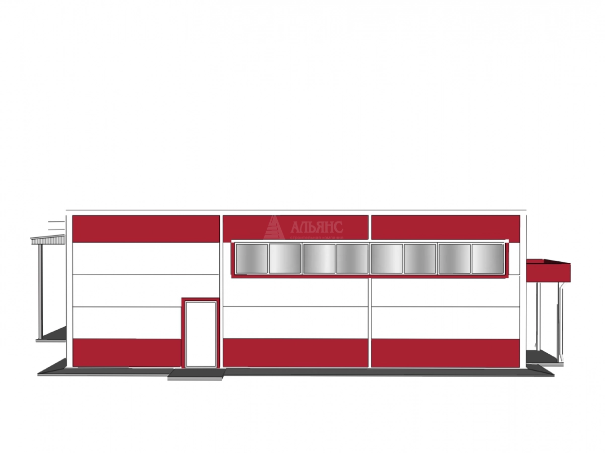 3D визуализация Магазин из сэндвич-панелей - фото 11