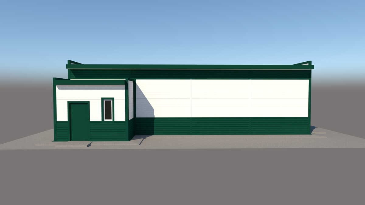 3D визуализация Магазин из сэндвич-панелей - фото 9
