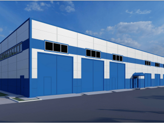 Склад с АБК из сэндвич-панелей