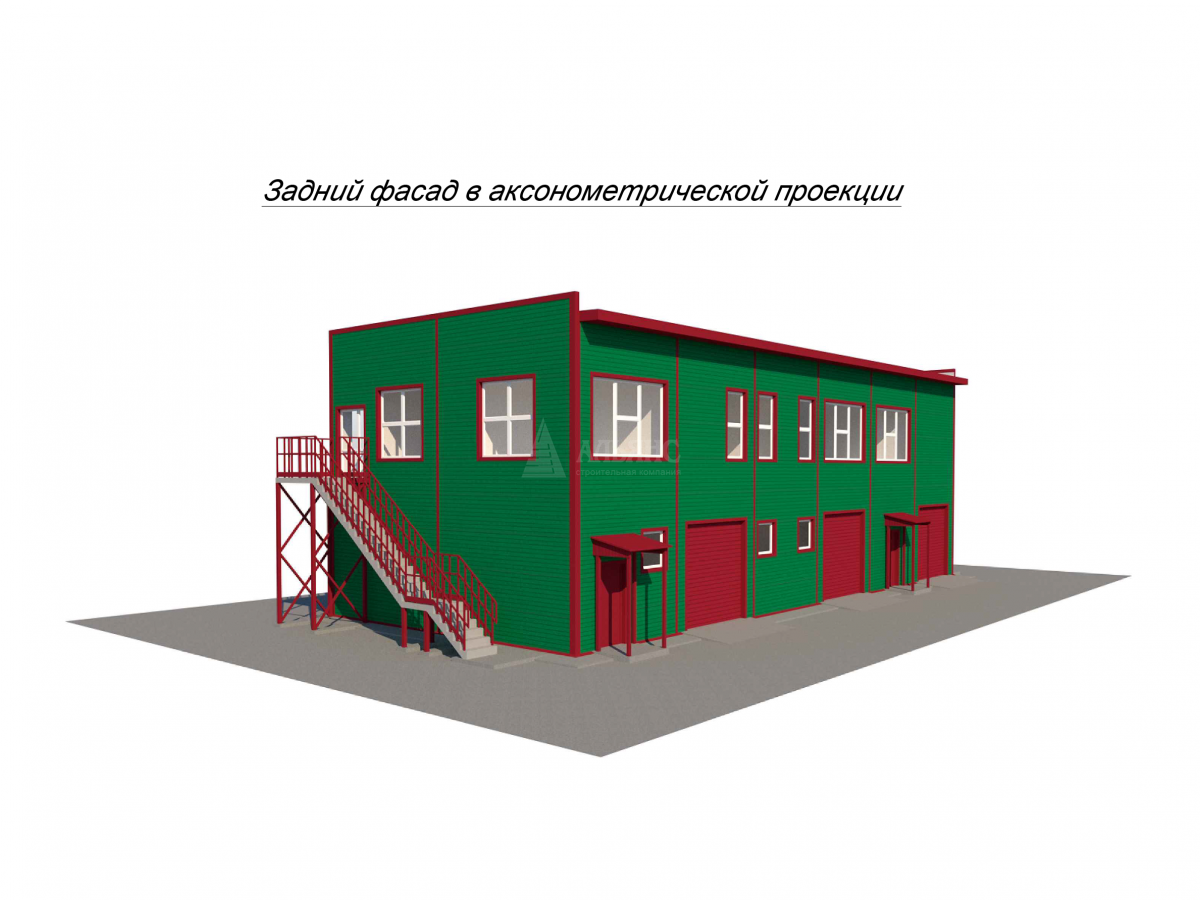 3D визуализация Офис из сэндвич-панелей - фото 3